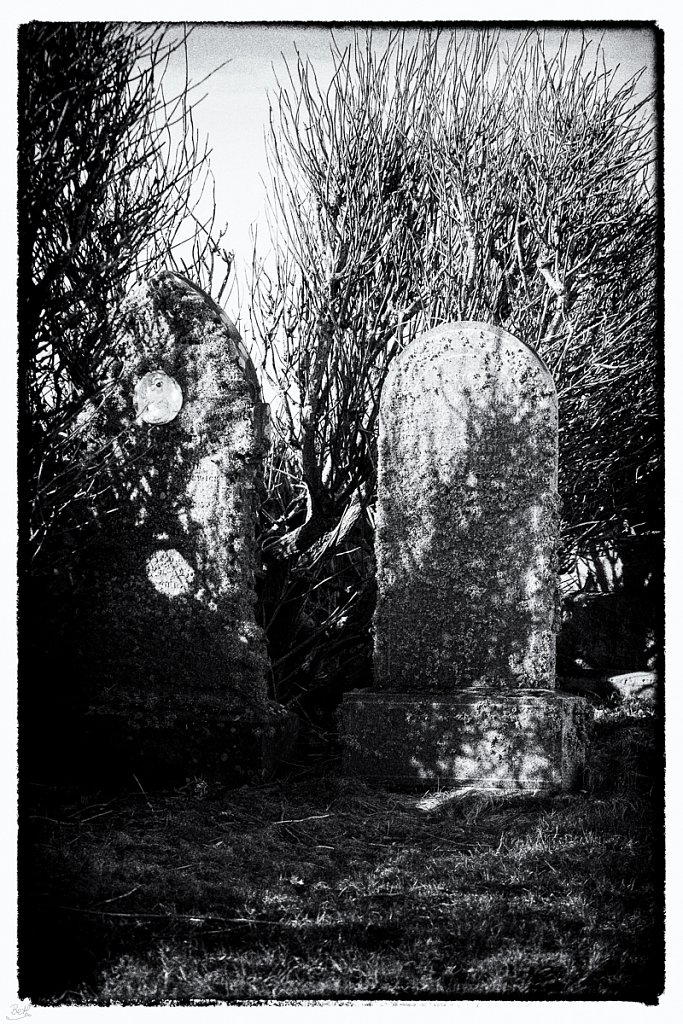 Pair of headstones at Lady Kirkyard